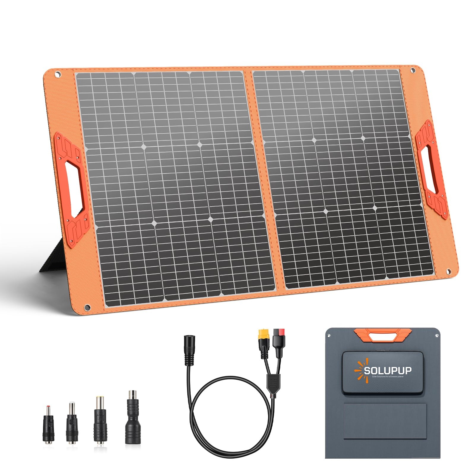 100W Portable Solar Panel for Power Station, 23.5% High Efficiency Foldable S…
