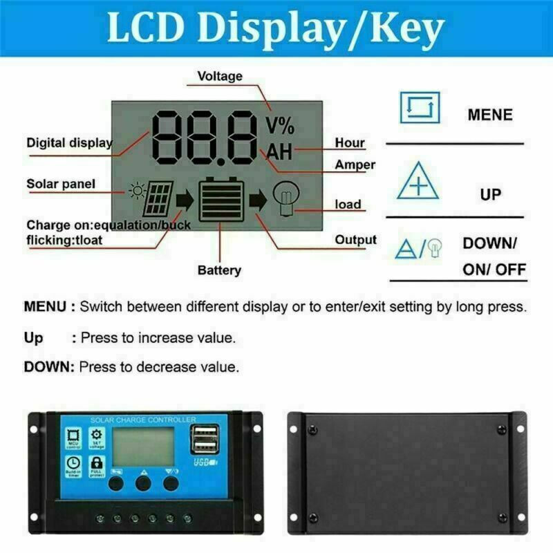 200 Watts Solar Panel Kits 100A 12V Battery Charger With Controller Caravan Boat