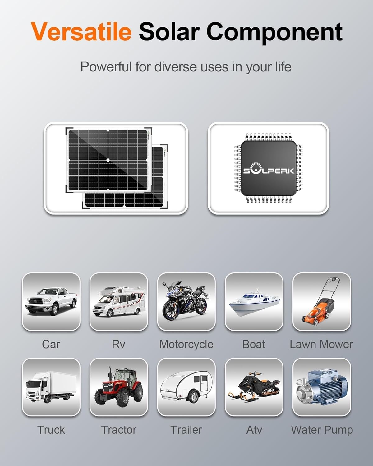 12V 50W Solar Panel Kit, 2pcs 25W Solar Battery Maintainer+Waterproof 8A Cont…