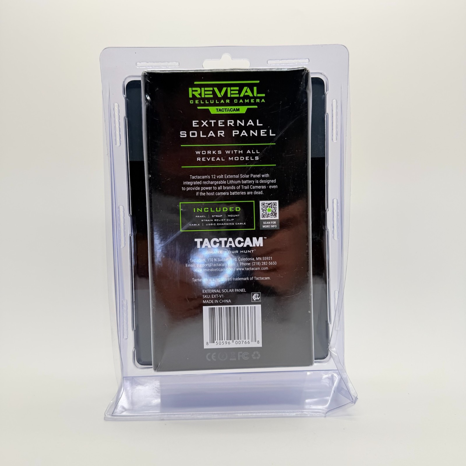 Tactacam Reveal External Solar Panel – Power Your Reveal Trail Camera with Solar