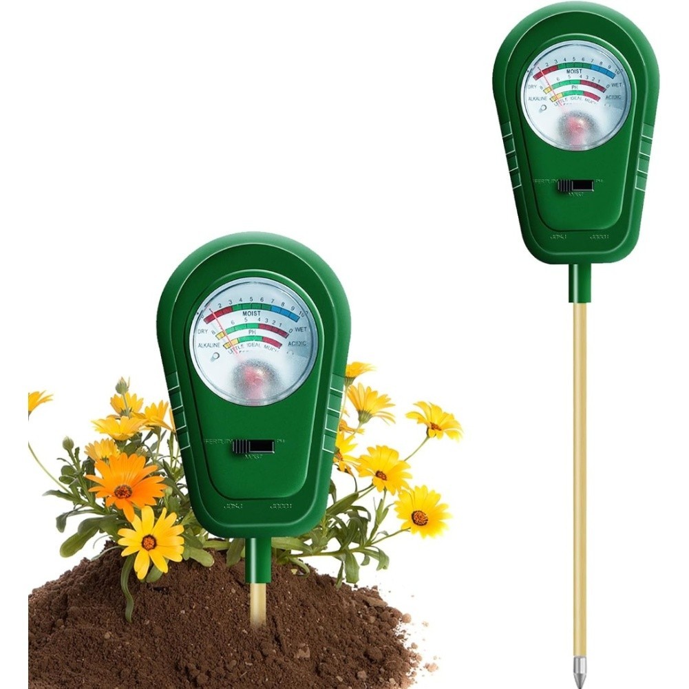 PH Meter Soil Tester Garden Beds Potted Plants Measures Moisture PH Fertility
