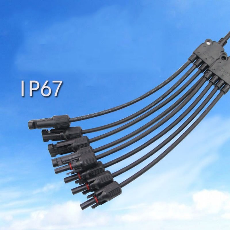 M/F Solar Panel Connector Y Branch Cable Connection Adapter Waterproof Plug Kit