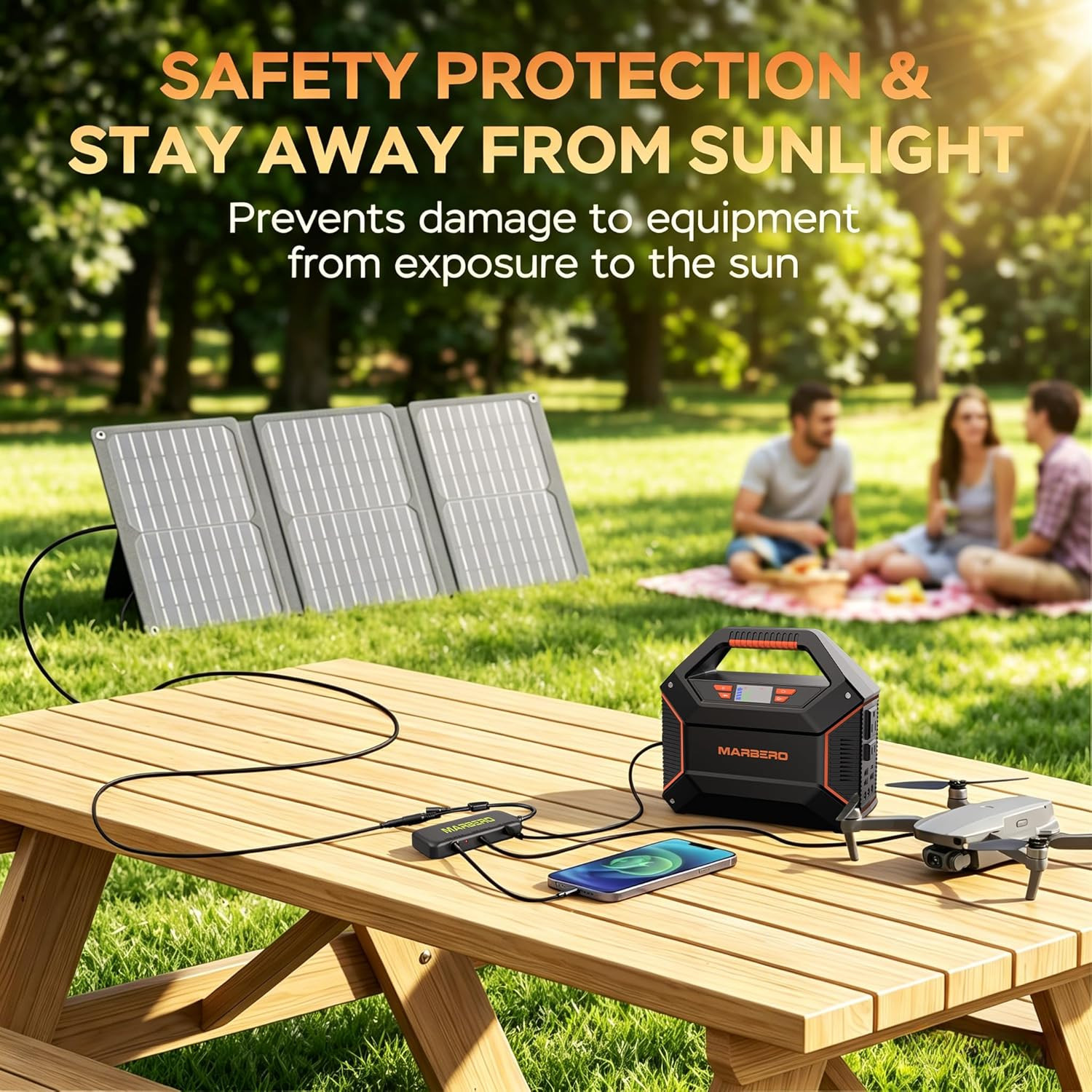 MARBERO 155Wh Solar Generator with Solar Panel Included 30W Portable Power Stati