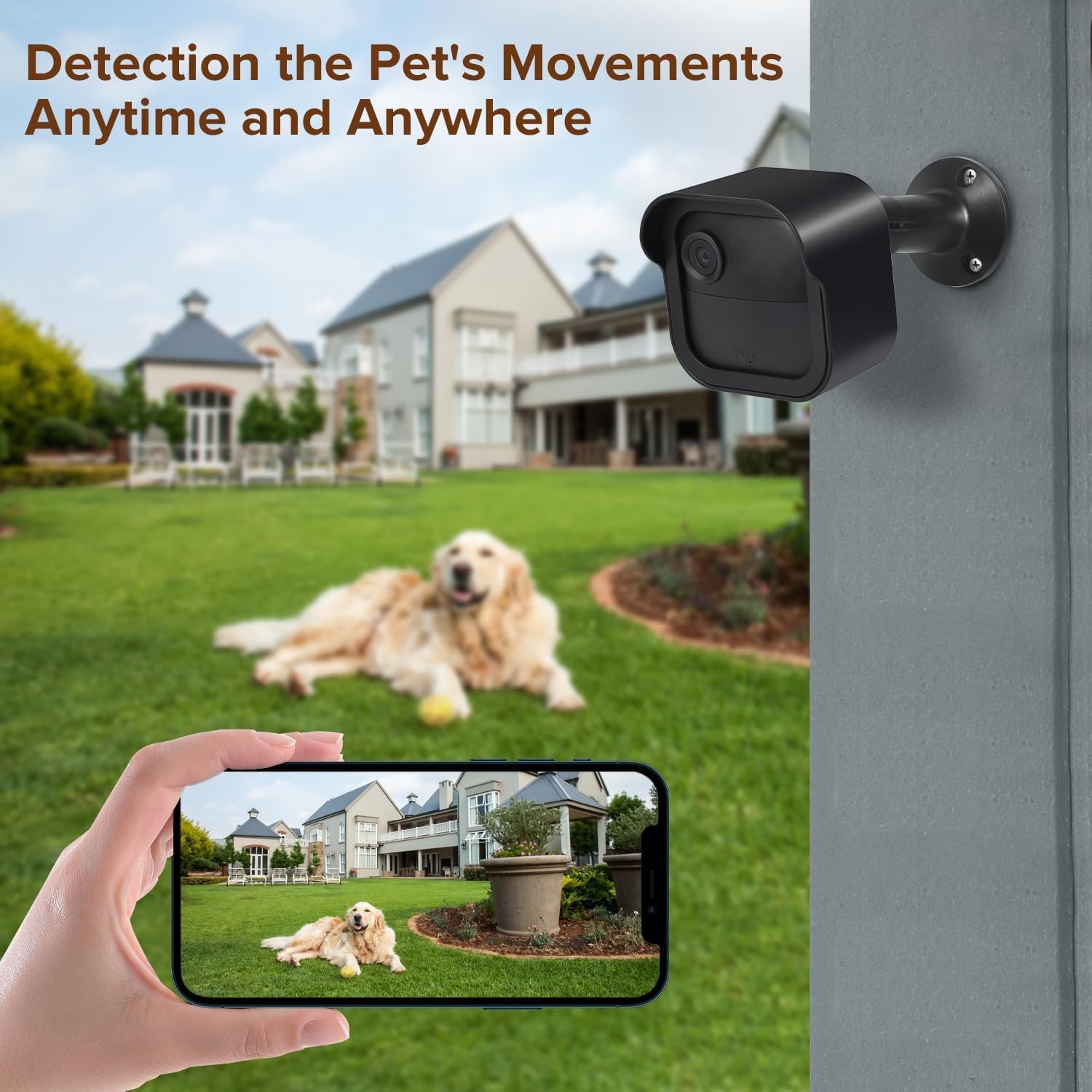 3Pack Mount for Blink Outdoor Camera, Weatherproof Protective Housing and 360°A