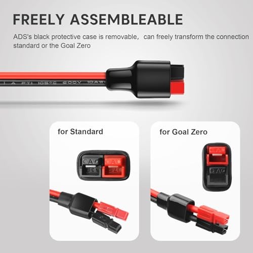 10AWG 45A XT60 to Anderson Adapter Cable | Heavy-Duty, XT60 Female to 2FT