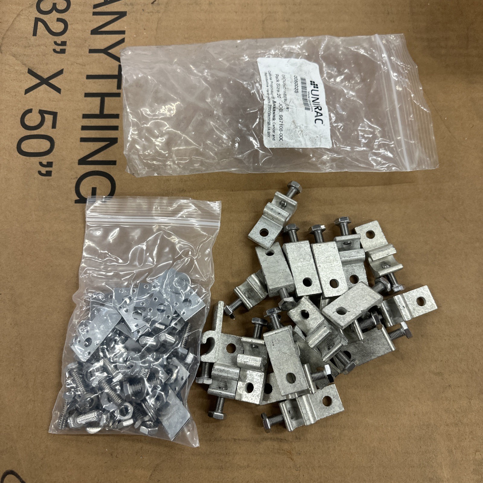 Unirac Weeblug-6.7 Grounding Lug, 008002S, Lot of 40 pieces, new