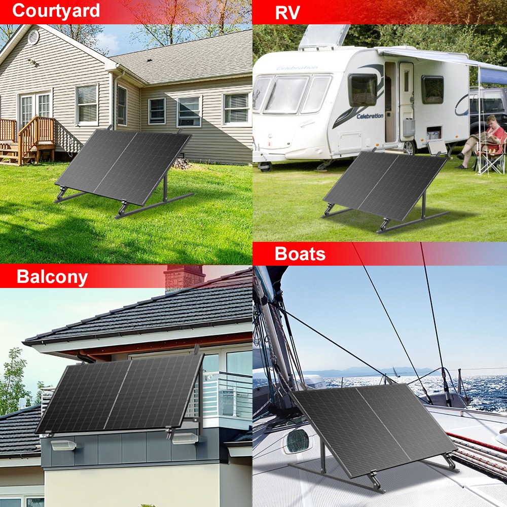 DOKIO Heavy Duty Steel Solar Panel Brackets,Adjustable angle 30-60°