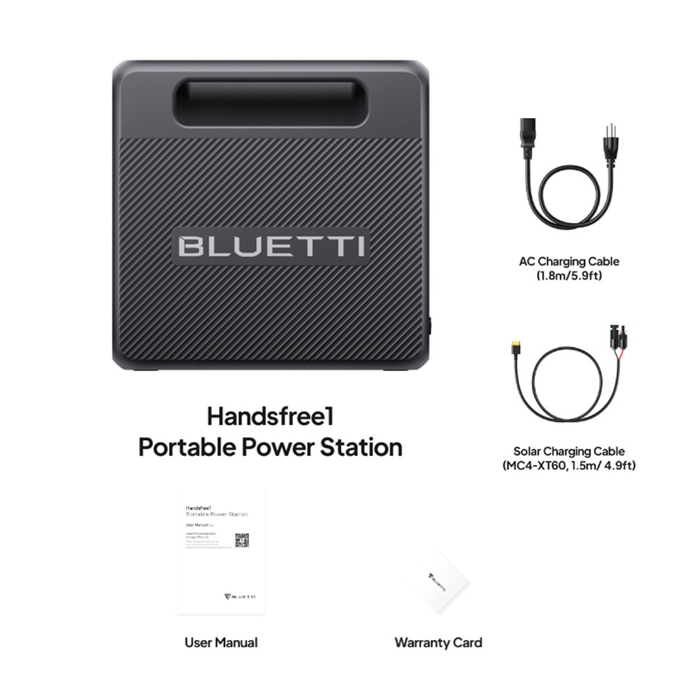 BLUETTI Handsfree 1 300W 268.8Wh Portable Power Station LiFePO4 Battery Backup