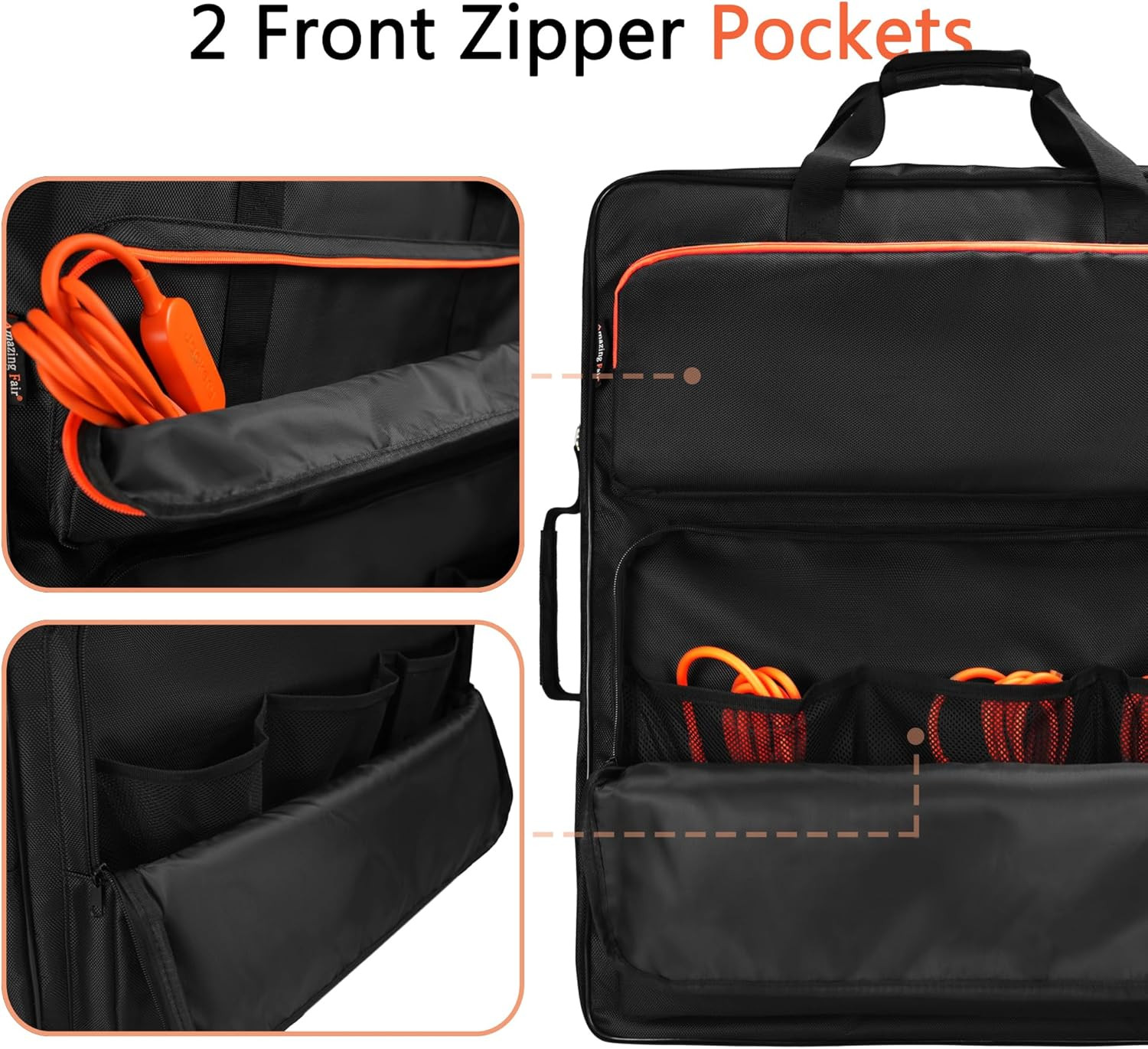 Solar Panel Carrying Case Compatible with 2 Jackery Solarsaga 100W Panels, Padde