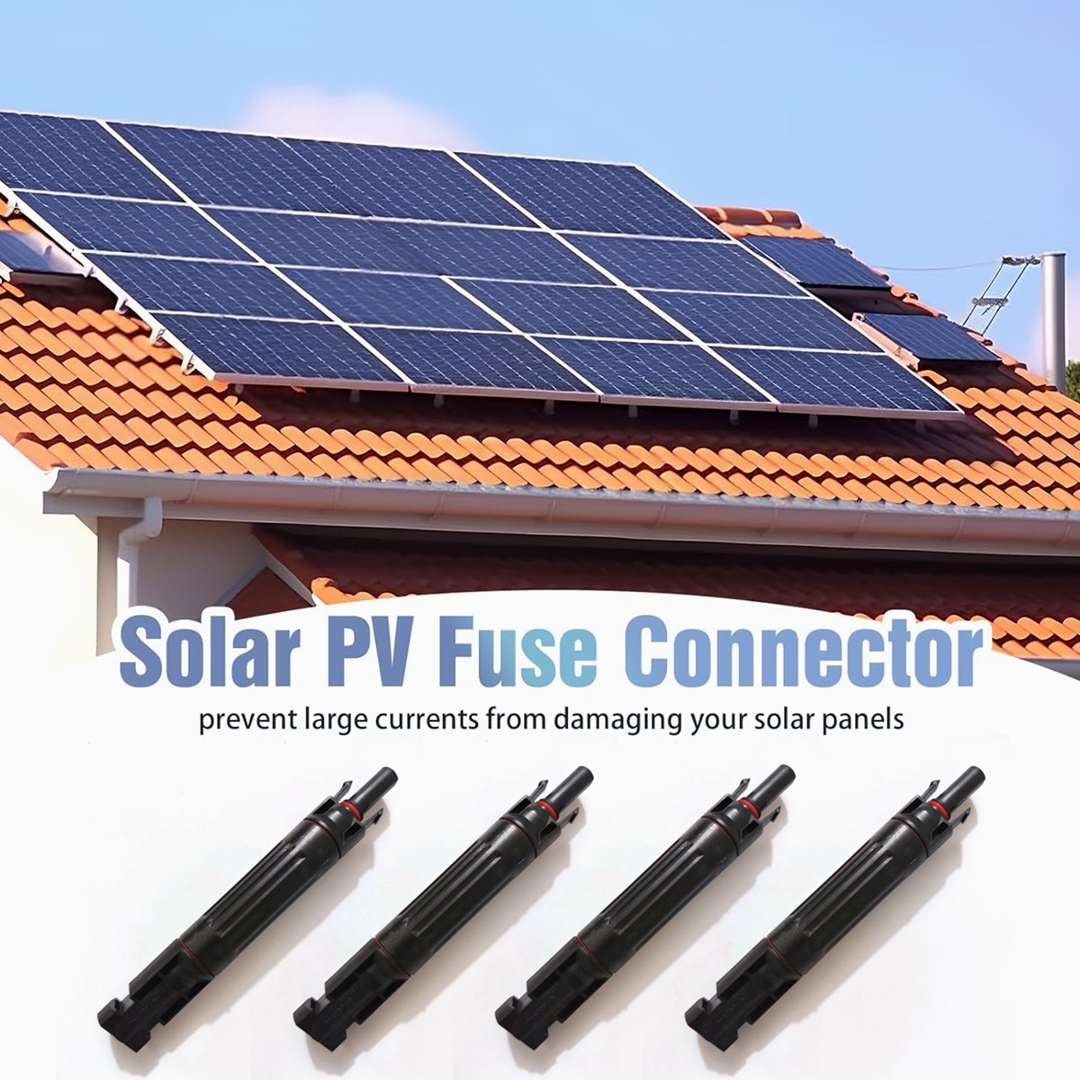 10~32A Quick Release Fuse Holder In-line Solar Panel Cable PV Connector 1000V DC