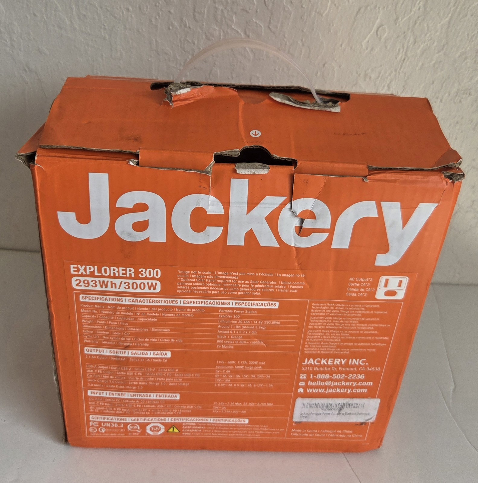 Jackery Portable Power Station Explorer 300, 293Wh