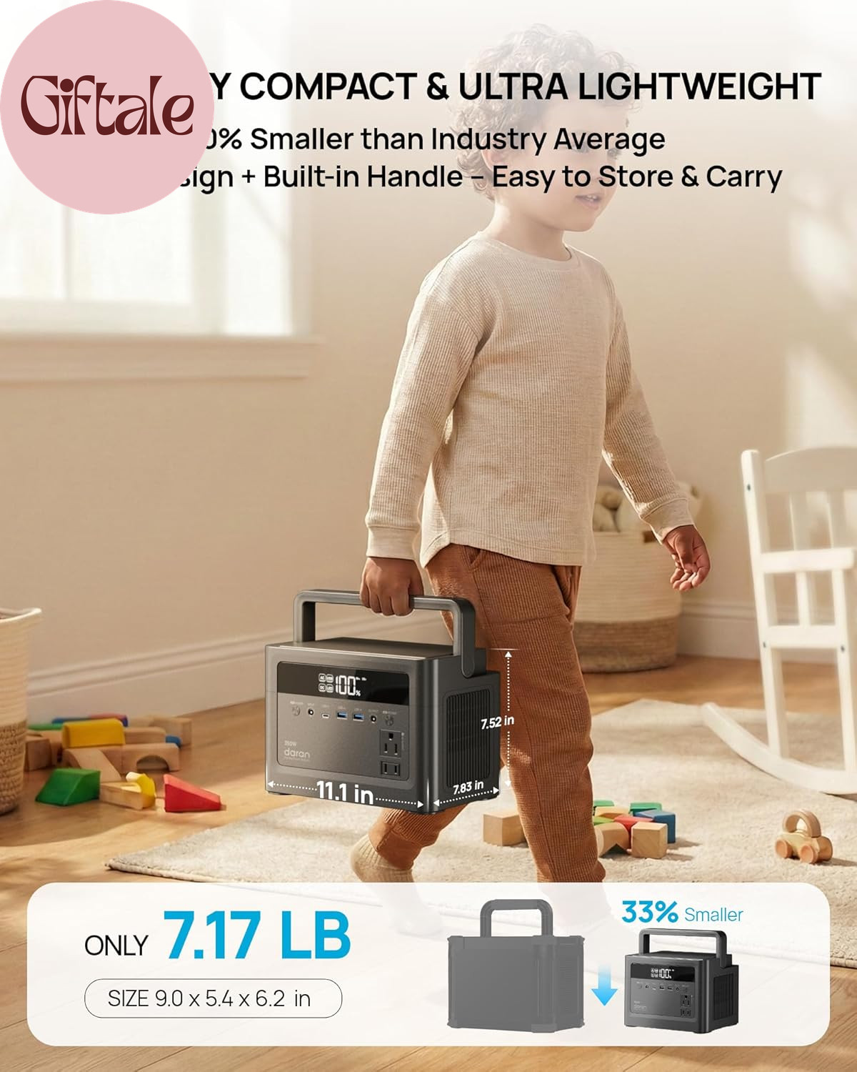 2026 Portable Power Station 350W, 288Wh Lifepo4 Battery Backup, Power Bnak with
