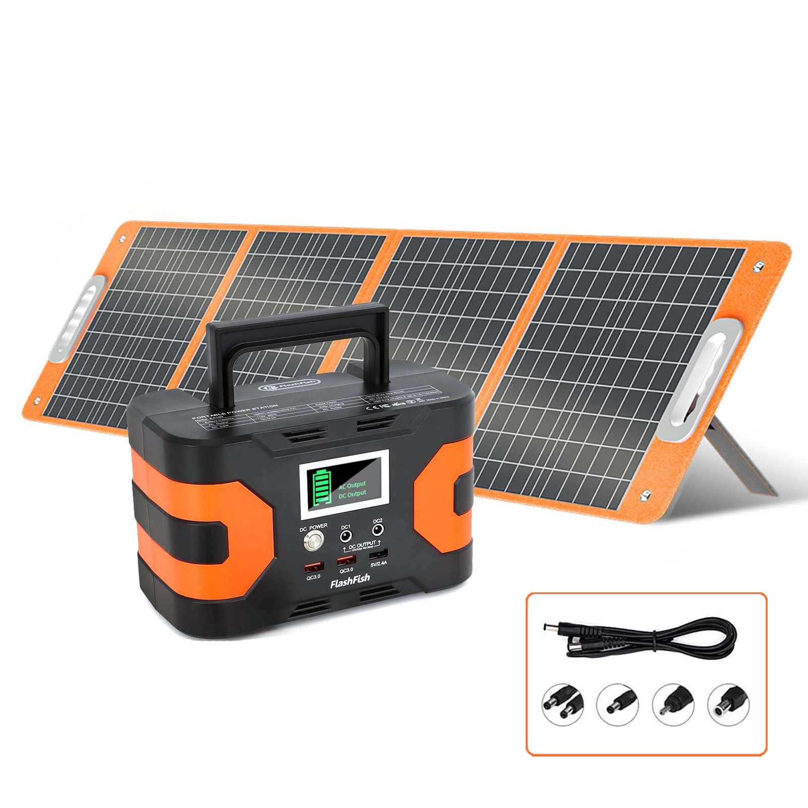 150W Solar Generator Portable Power Station with 100W Solar Panel for Outdoor