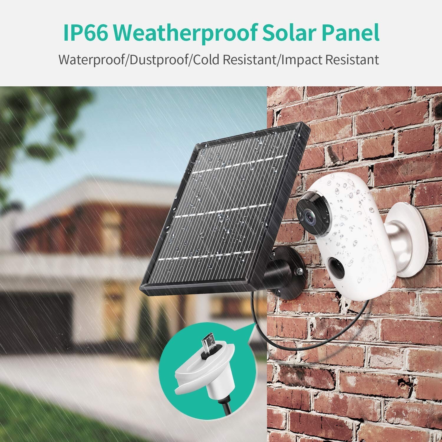 3W HeimVision HMS1 Solar Panel for HMD2 Micro USB 5.5v 0.6A, price for two