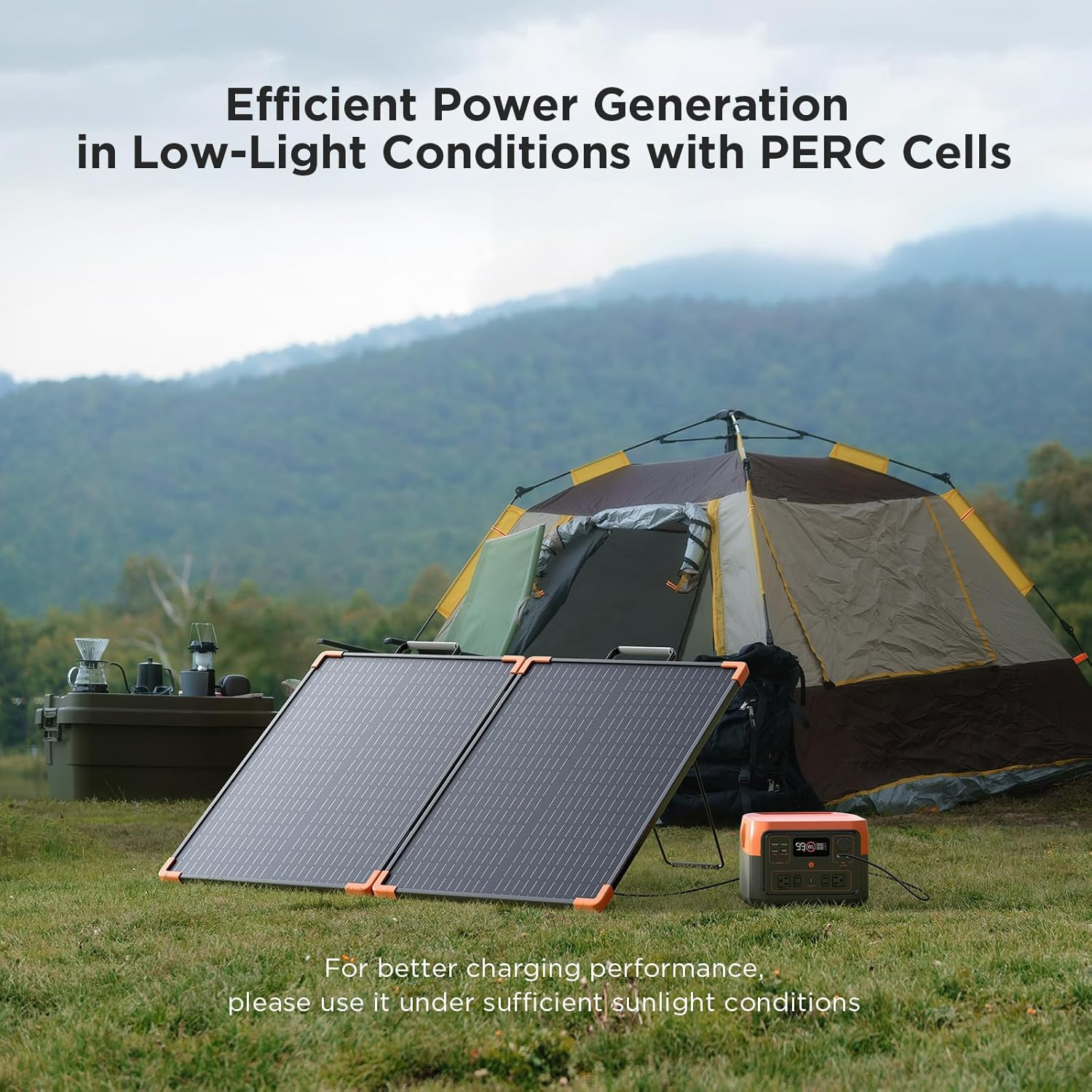 100 Watt Portable Solar Panel with 20A PWM Controller,Camper Essentials,19V Fold