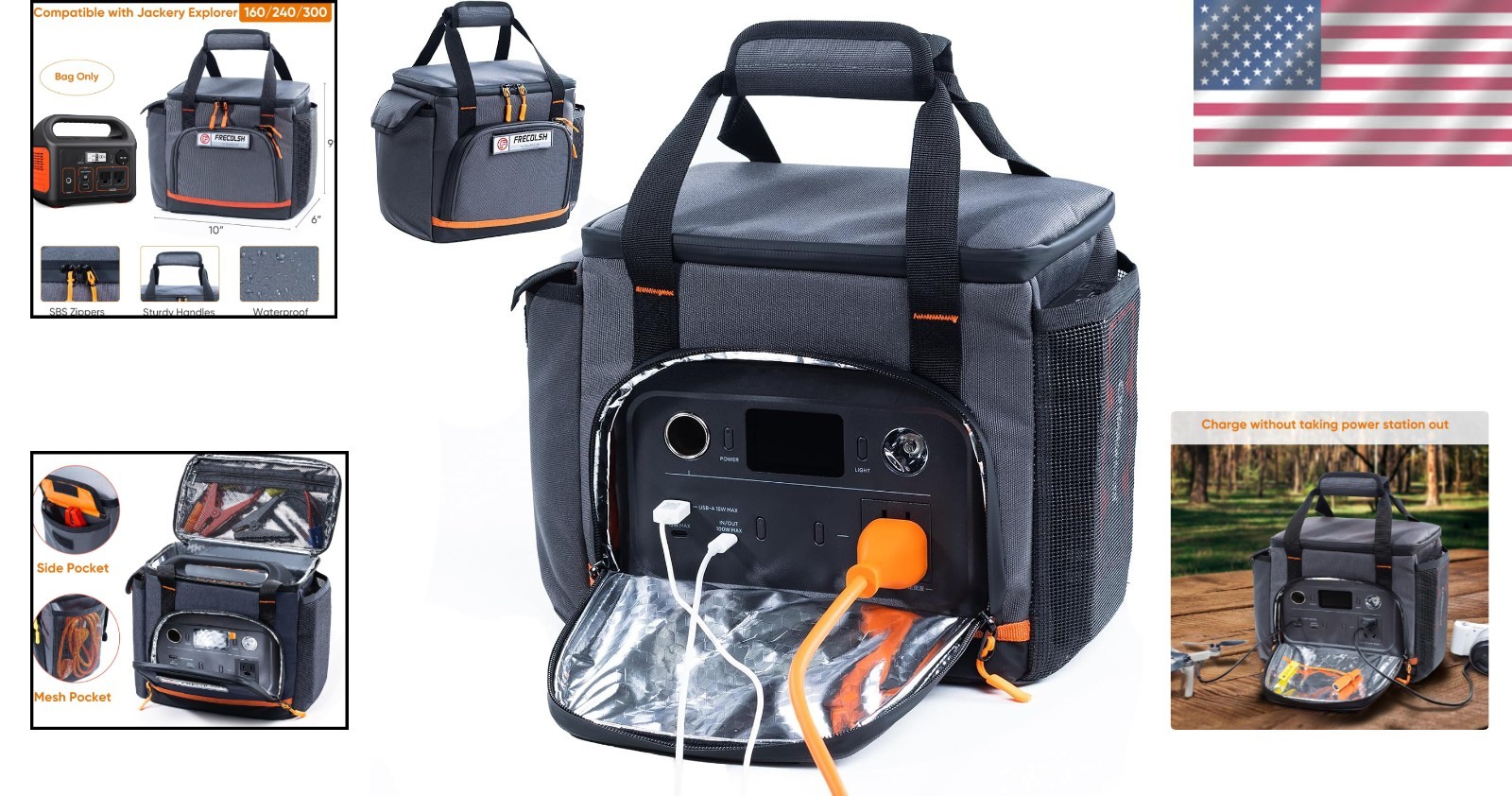 Waterproof Travel Case for Jackery Explorer 300/240/160 – Portable Power Storage