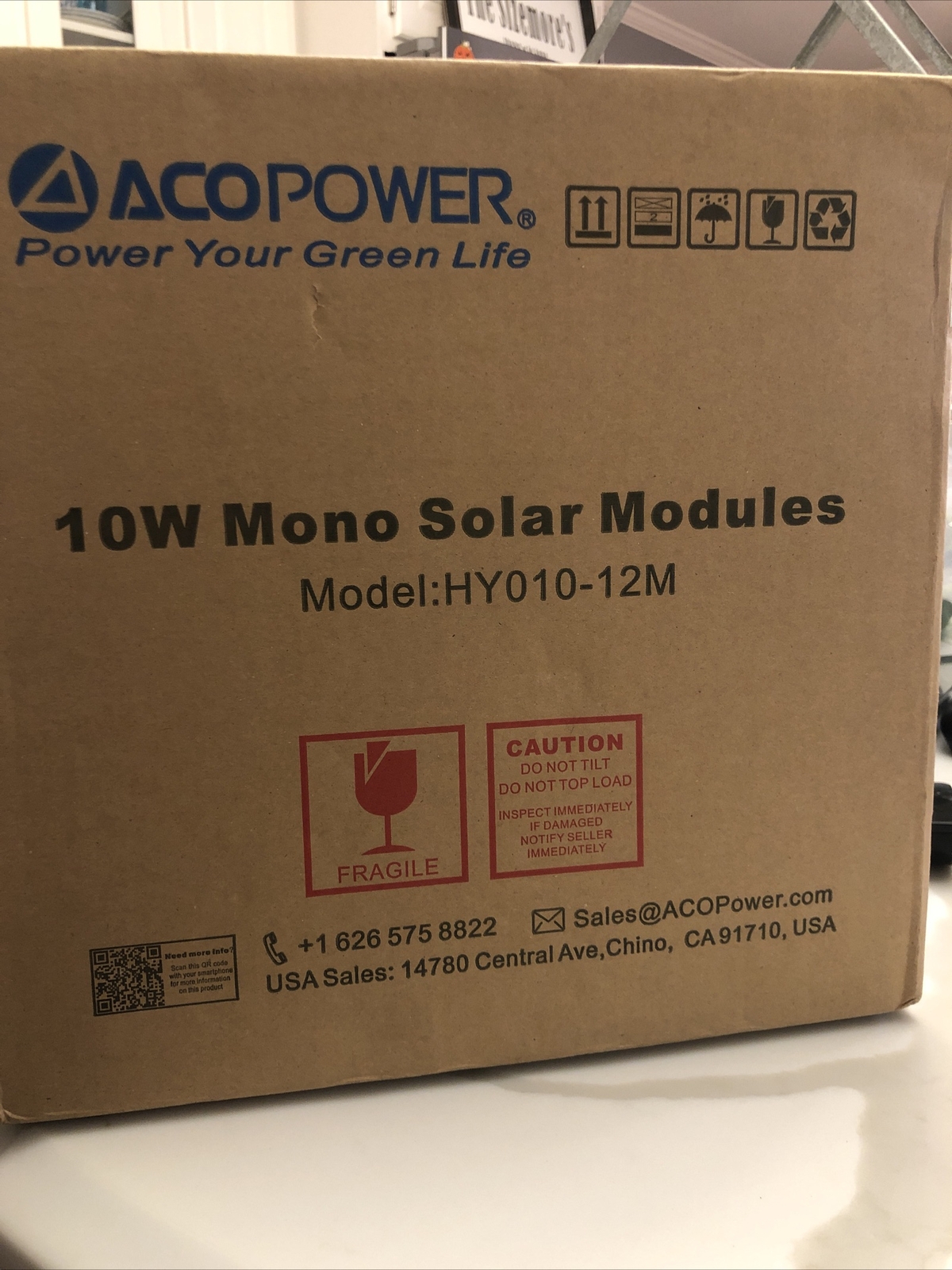 ACOPOWER HY010-12M 10 Watt 10W Mono Solar Panel for 12V Battery Charging RV B…