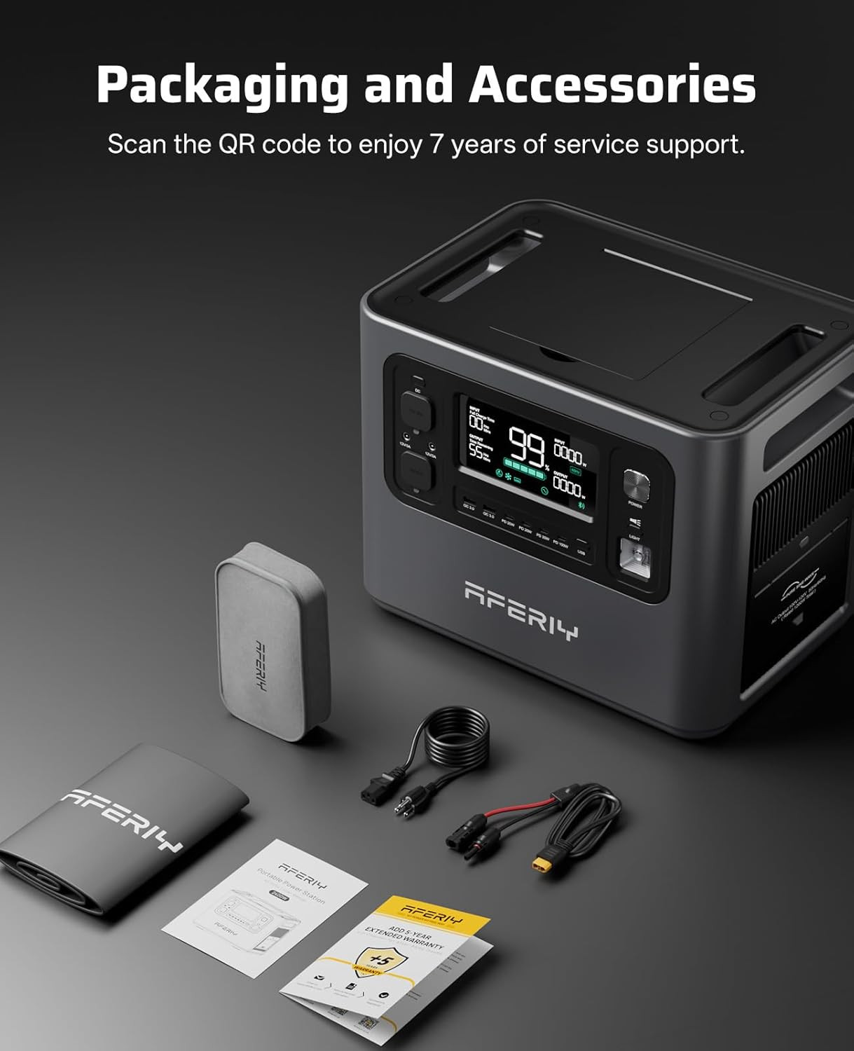 2048Wh Portable Power Station 2400W (Peak 4800W),P210 Lifepo4 Battery Generator,