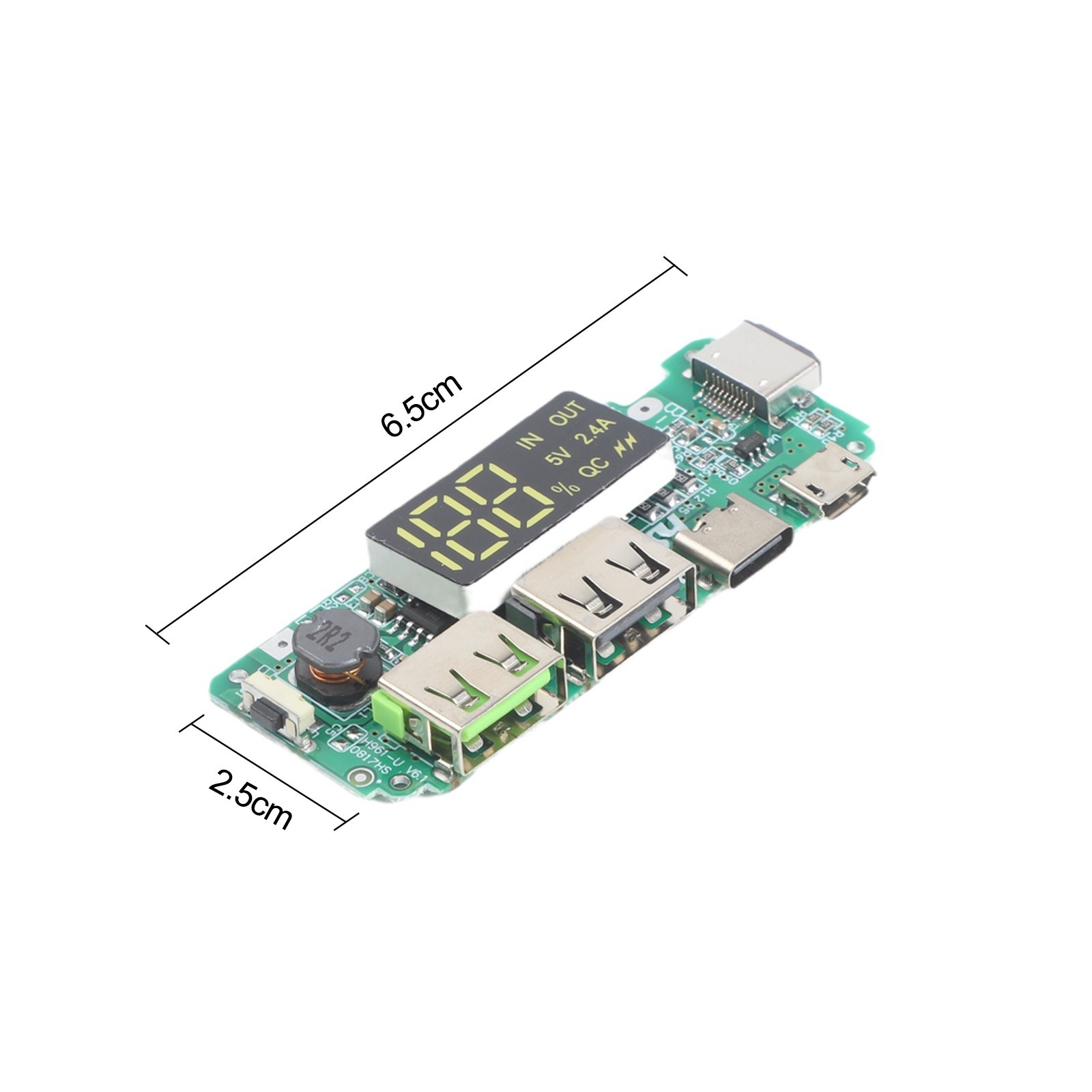 Li-ion Charger Dual USB Ports Digital LED Display For Lithium Batteries