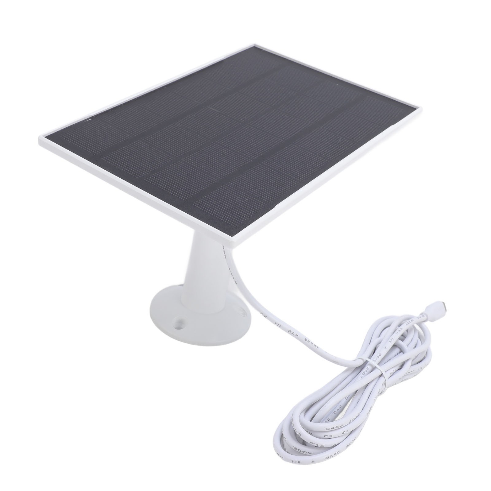 White Solar Panel For Bird Feeder Camera Waterproof Charger For Outdoor Use