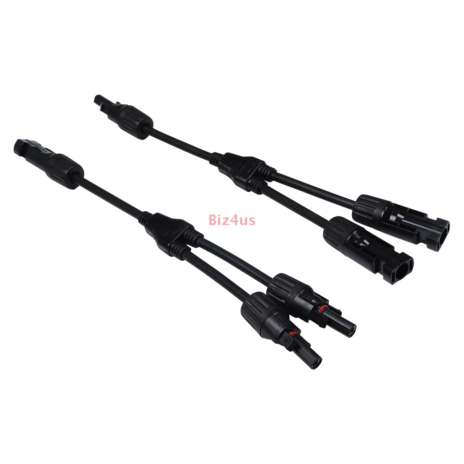 1Pair Solar Cable Splitter Waterproof IP67 2Y Branch Solar Panel Cable Connector