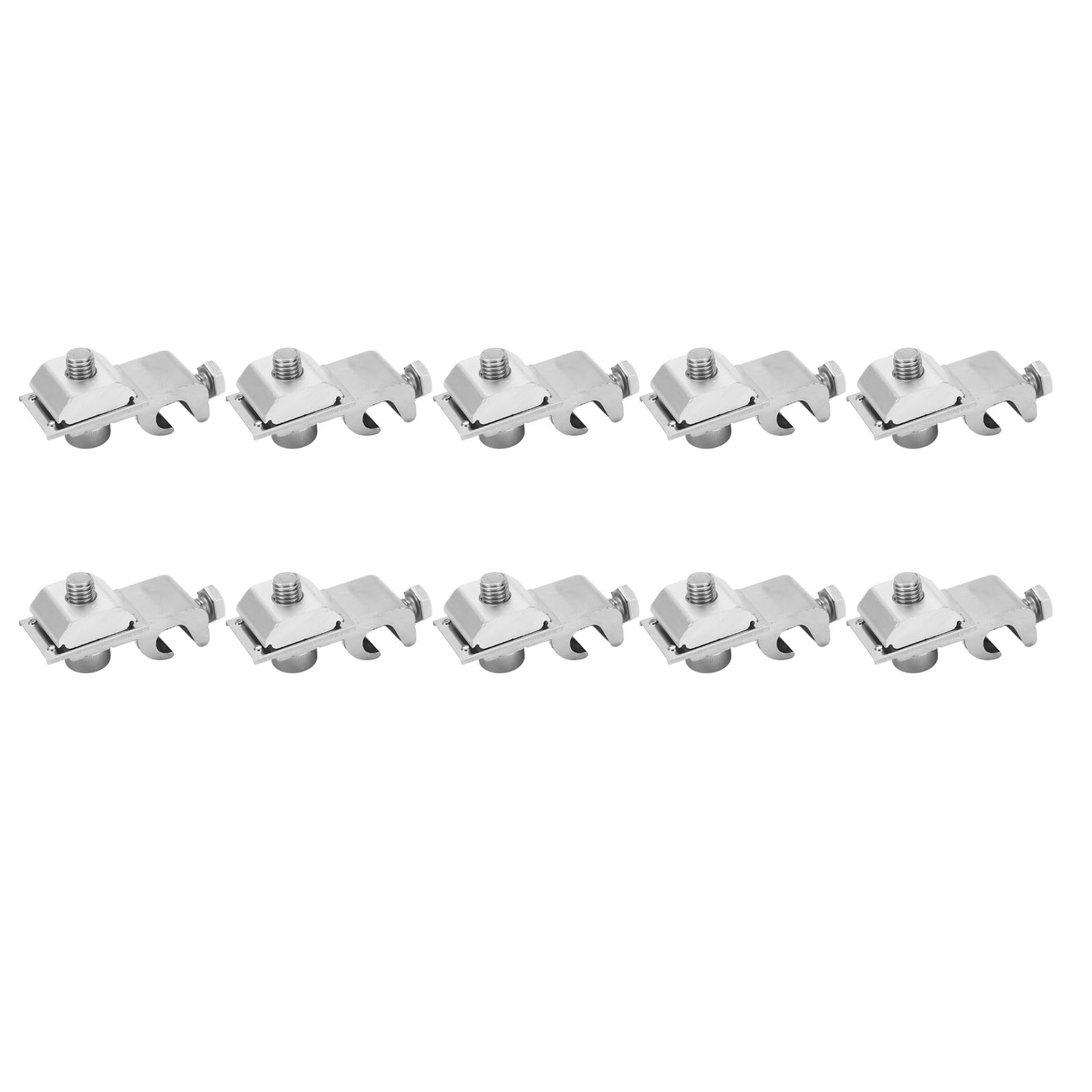10Pcs Solar Panel Ground Clamp Aluminum Alloy M6 Lug PV Cable Coupling For Wire