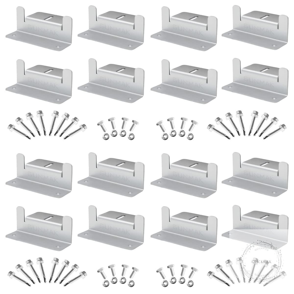 16 Units per Set Solar Panel Mounting Z Brackets, Solar Panel Mounting Brackets