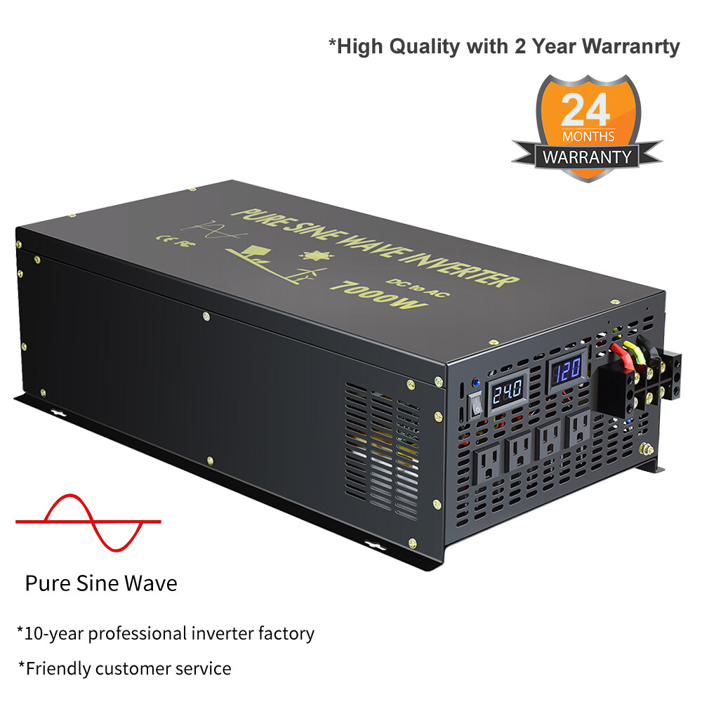 Pure Sine Wave Inverter 36V DC to AC 110V 120V Power 7000W Generator Carvan Car