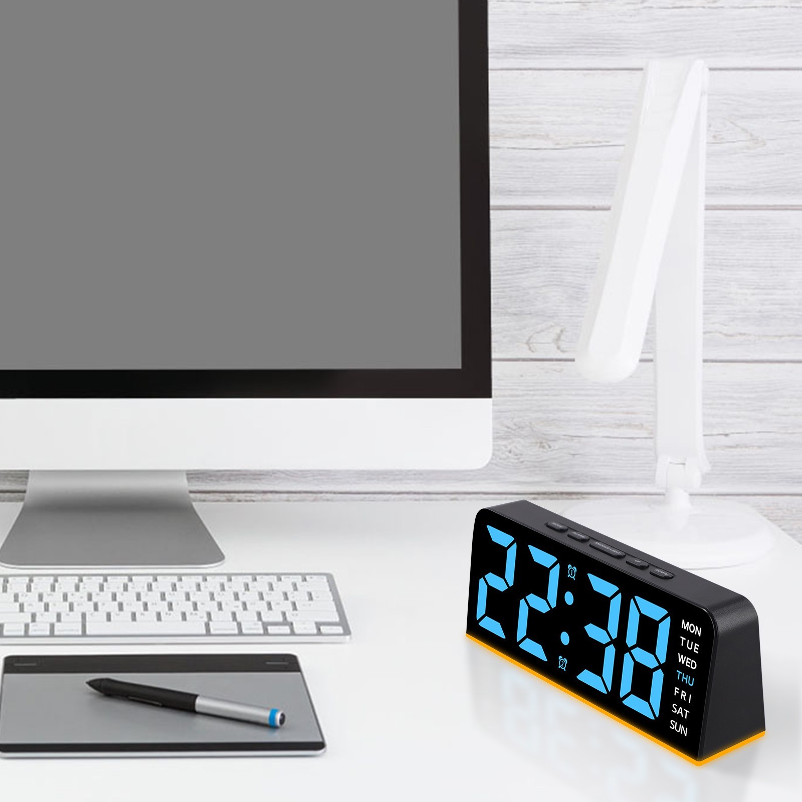 Alarm Clock Home Decor Clear Time Visibility Light And Atmosphere Lamp
