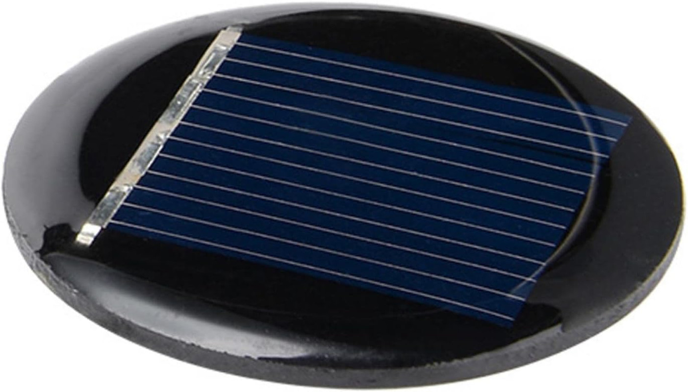 Uxcell 5Pcs 2V 40Ma Poly Mini round Solar Cell Panel Module DIY for Light Toys C