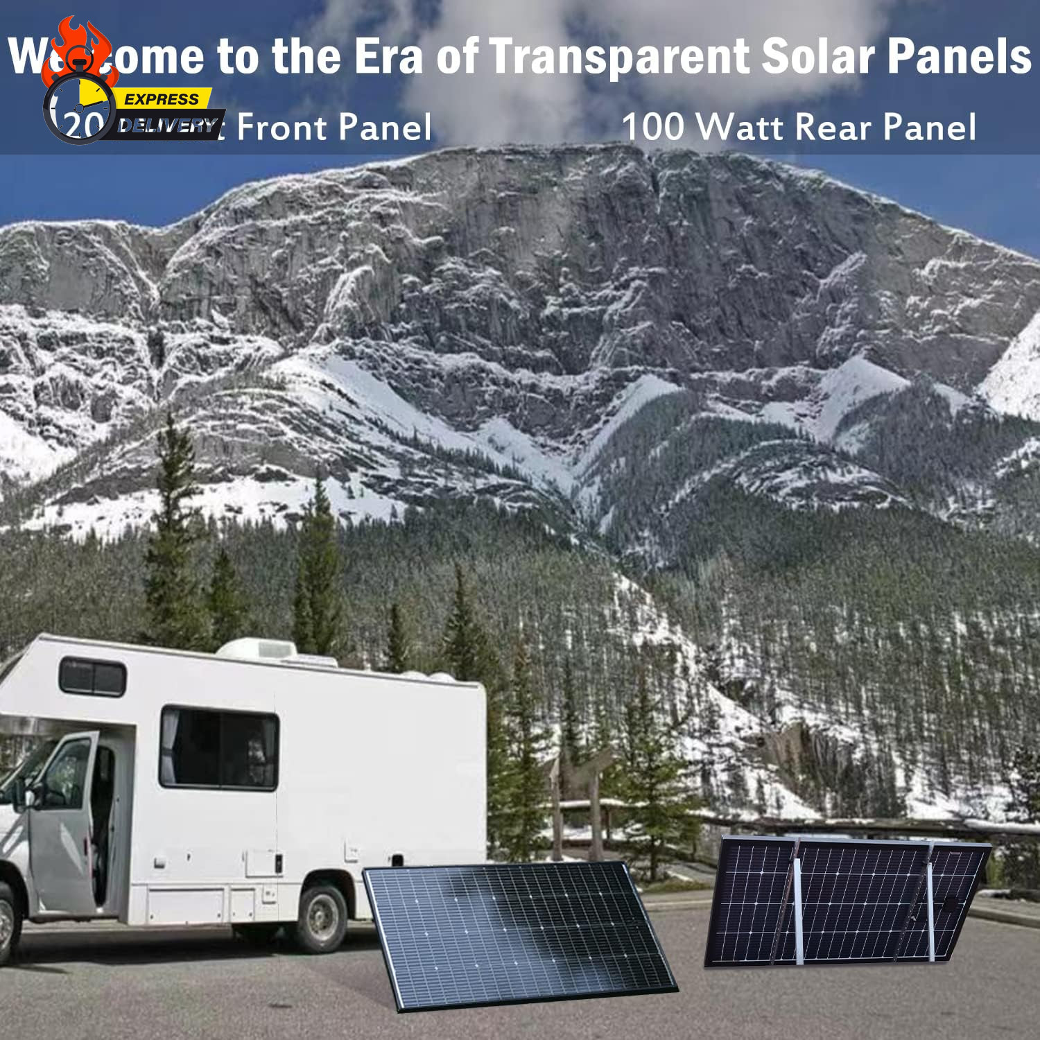 Bifacial 400 Watt Solar Panel 12V 10BB Monocrystalline Solar Panels High Efficie