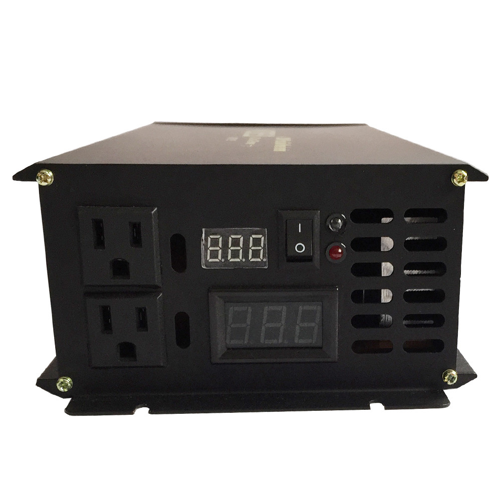 Pure Sine Wave Inverter 12V DC to AC 110V 120V Power Converter 2500W Home Car RV