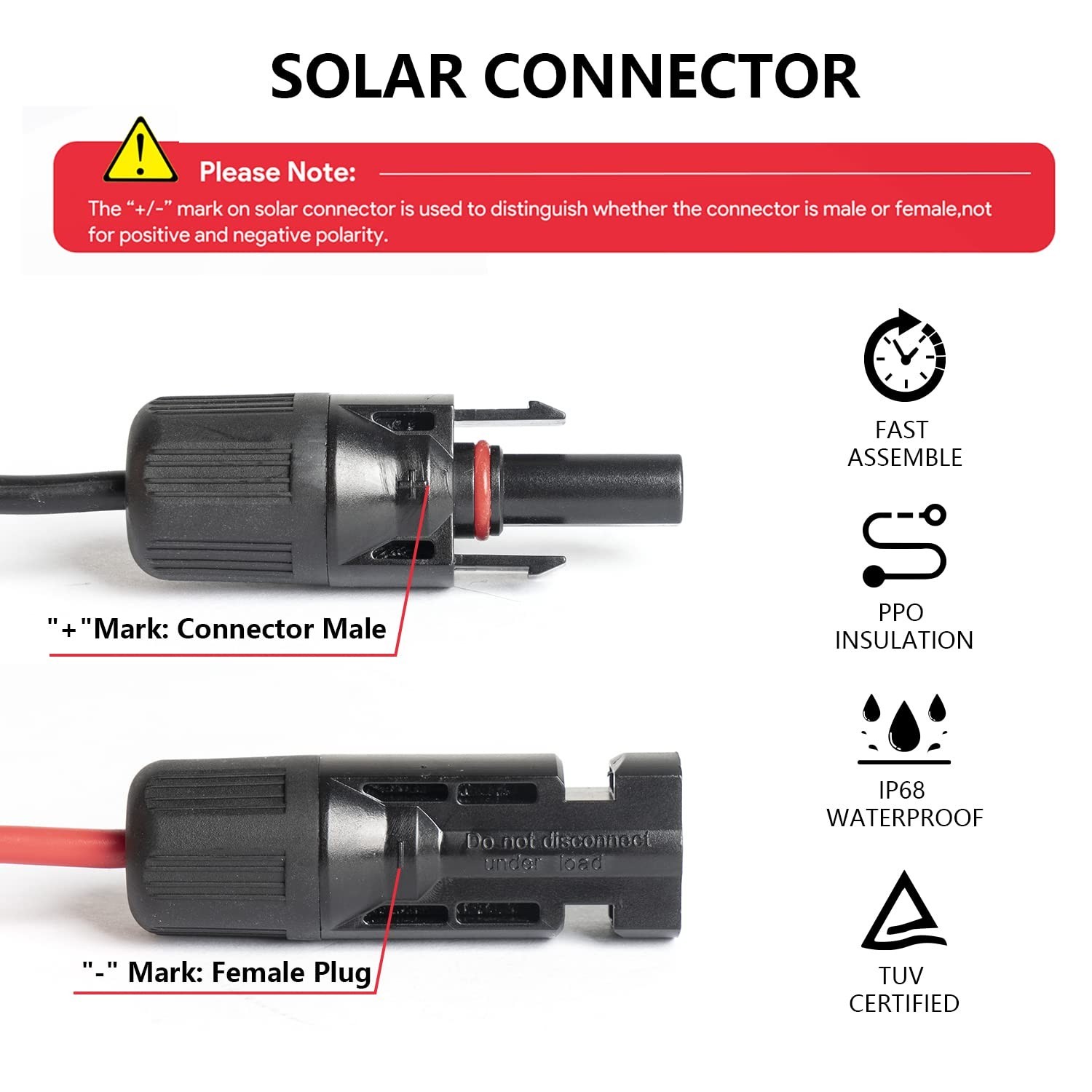 Solar Connector to XT60 Adapter Extension Cable Solar Panel 60W 110W 160W 220…