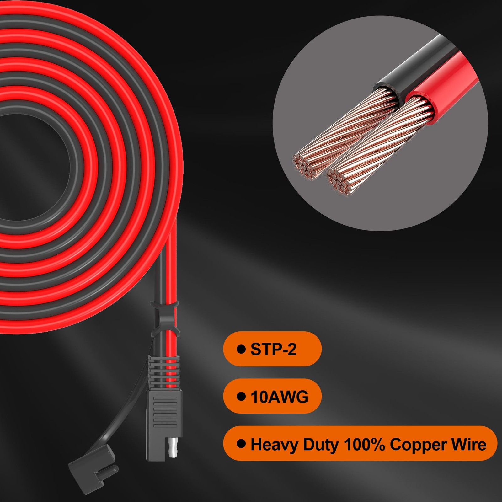 3FT SAE to Extension Cable 10 AWG Quick Disconnect SAE Connector Solar Panel …