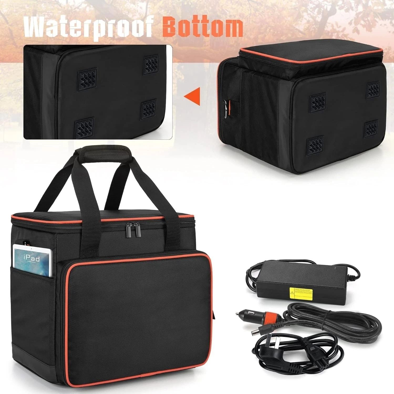 Stylish & Functional Carry Bag for Jackery Explorer 1000 with Accessory Pockets