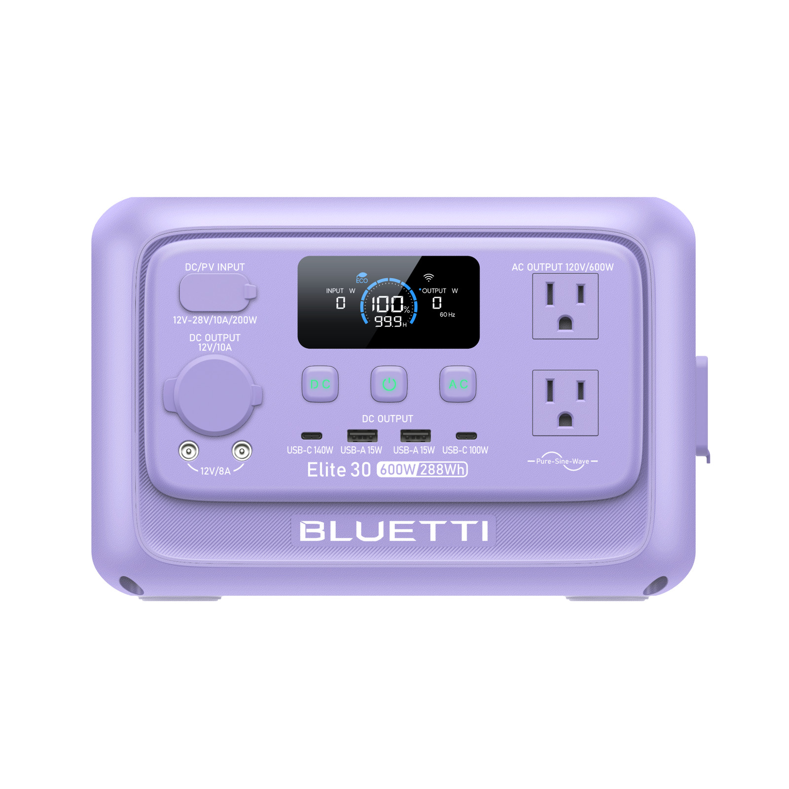 BLUETTI Elite 30 V2 288Wh 600W Portable Power Station Generator for Trip Backup