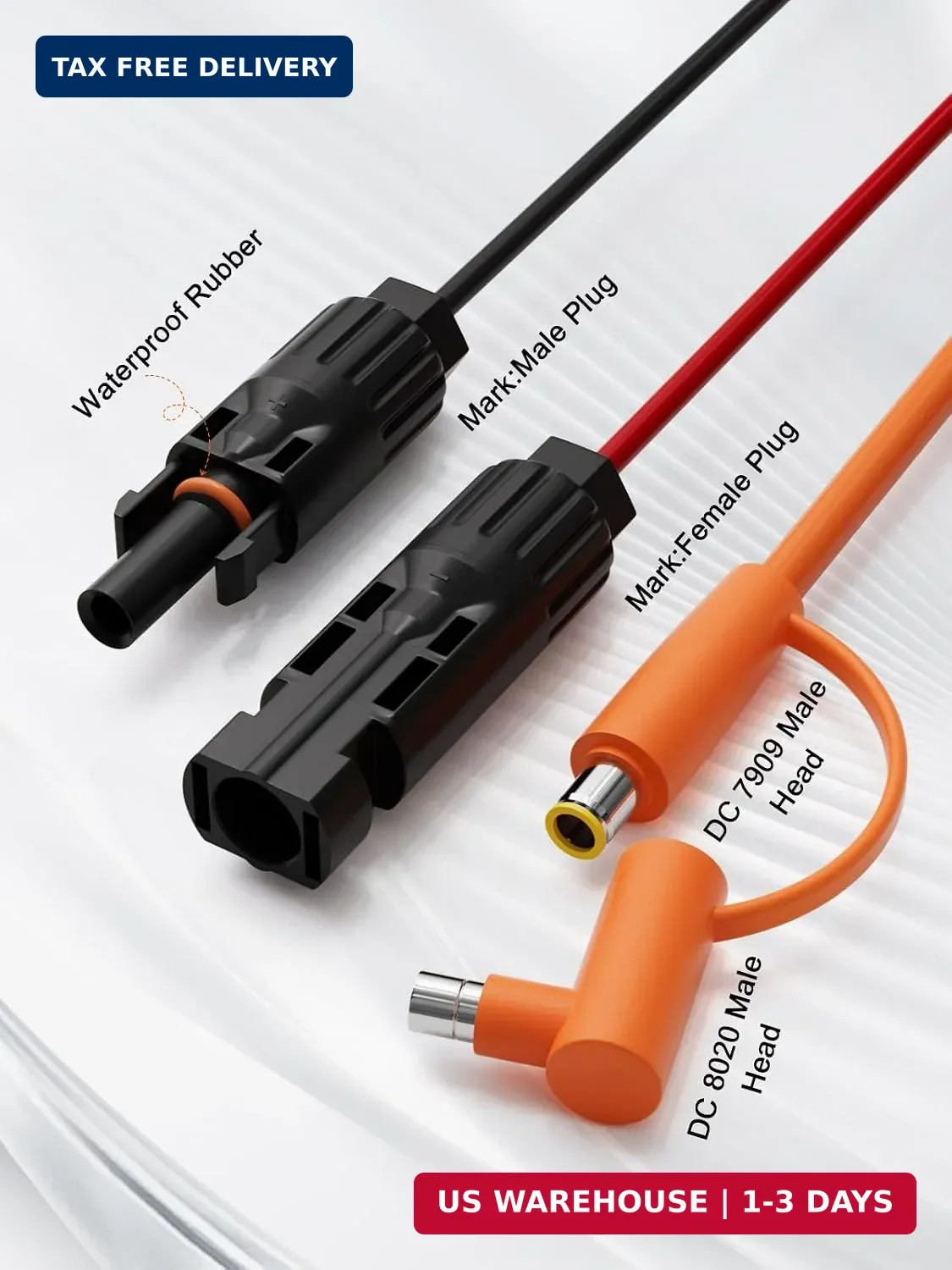 12AWG+14AWG Solar Extension Cable for Jackery | 16.4FT/5M,DC7909/DC8020 connecto