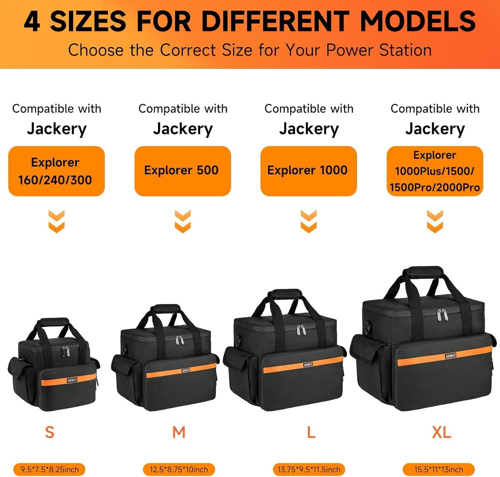 Portable Power Station Carrying Case Waterproof Bag for Jackery Explorer 240 300
