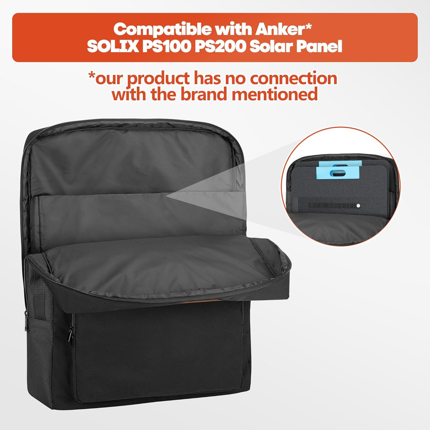 Solar Panel Storage Bag, Solar Panel Carrying Case Compatible with Anker SOLIX P