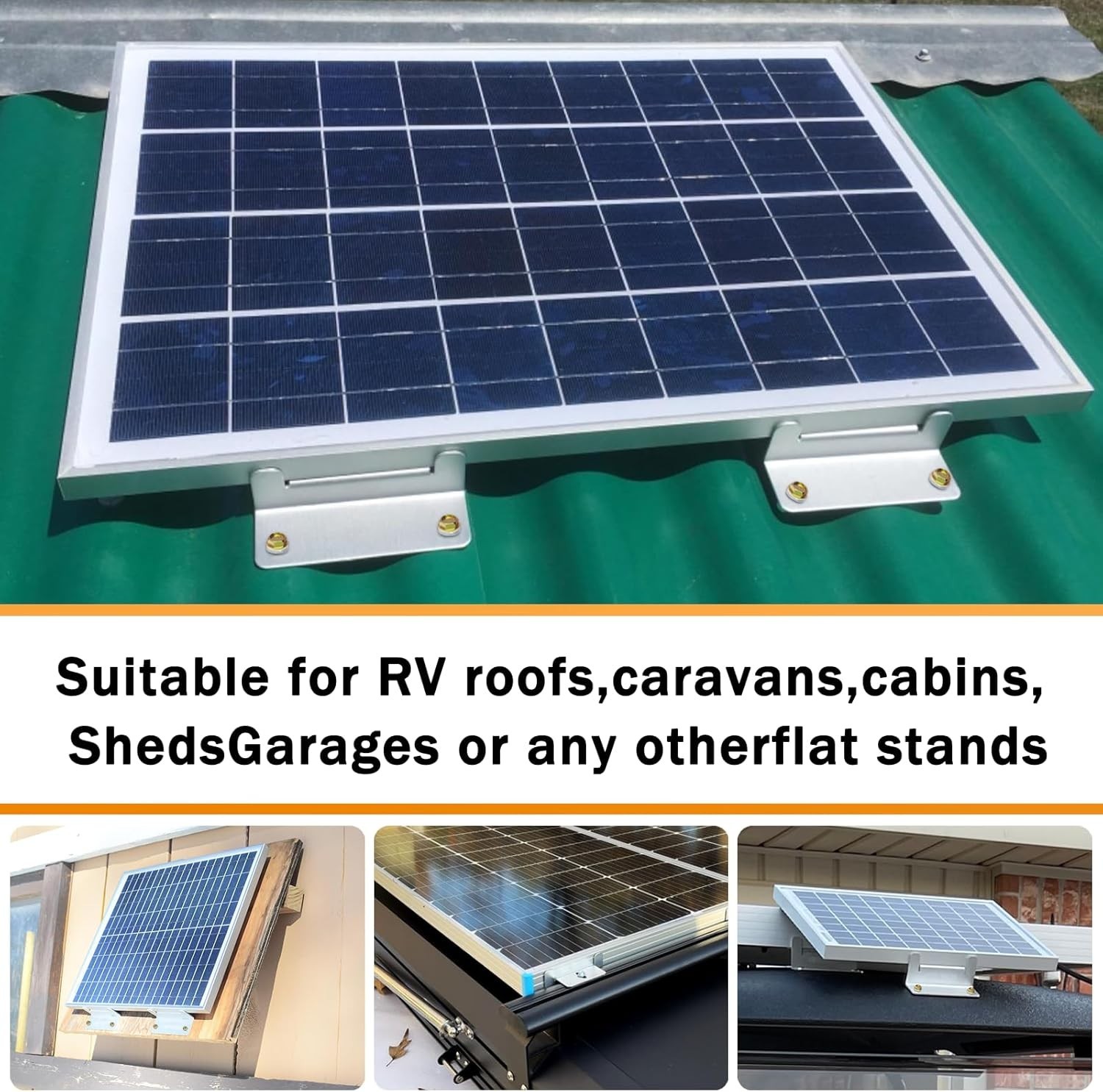 Solar Panel Mounting Z Brackets 16PCS Lightweight Aluminum Hardware