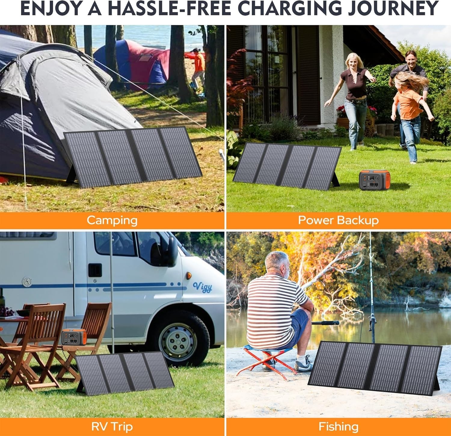 Portable 60W Solar Charger with 18V DC for Solar Generators & Travel Adventurers