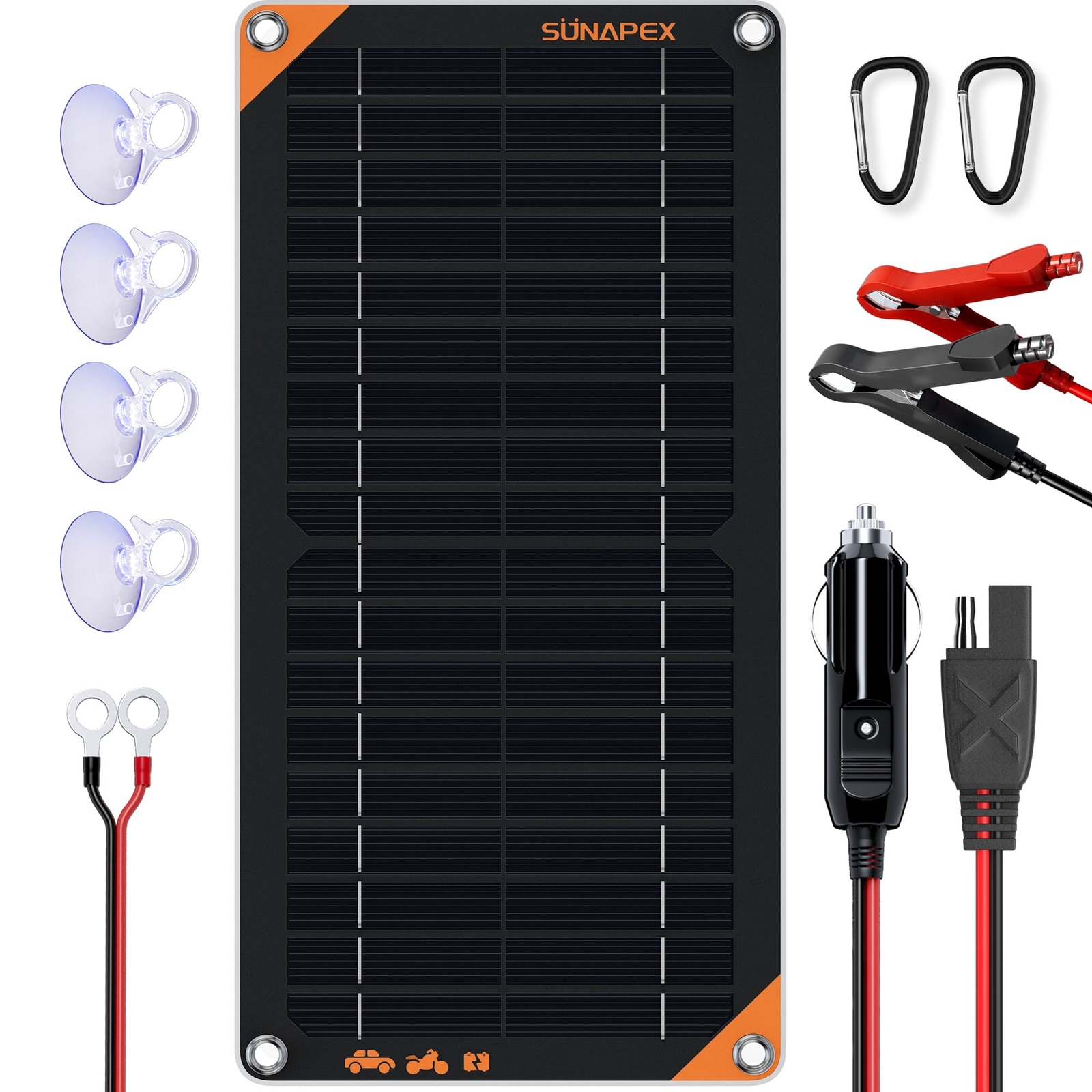 10W 12V Solar Panel Battery Charger Maintainer Portable Waterproof Solar Tric…