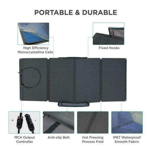 ECOFLOW 160-Watt Portable Solar Panel, Foldable Solar Charger Chainable