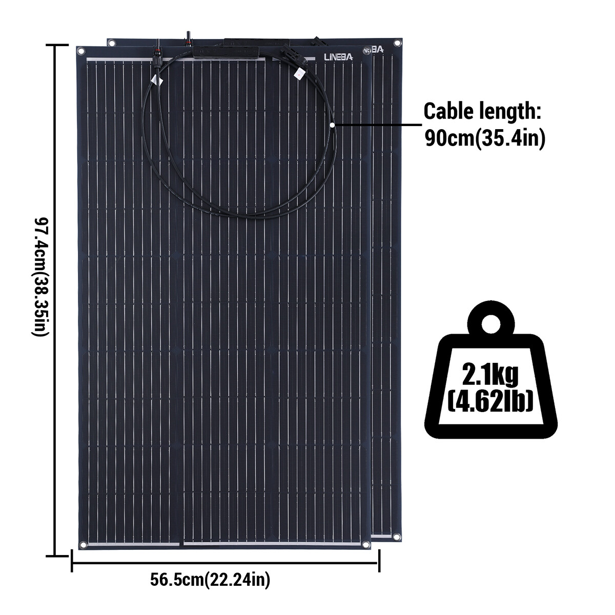 200W Watt Mono Solar Panel 18V Battery Charging Home Off-Grid RV Car Boat Power