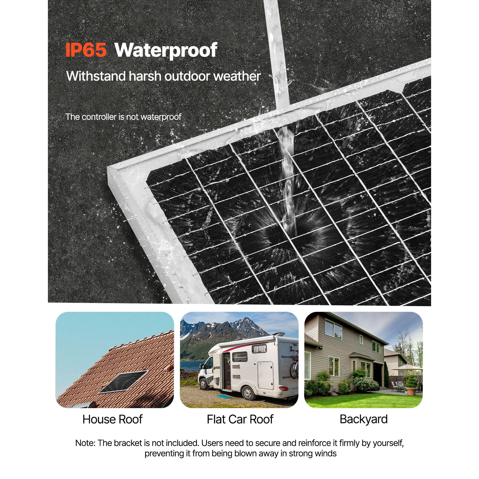 Uimoso 50W 12V Solar Charger Kit with MPPT Controller for Battery Maintenance