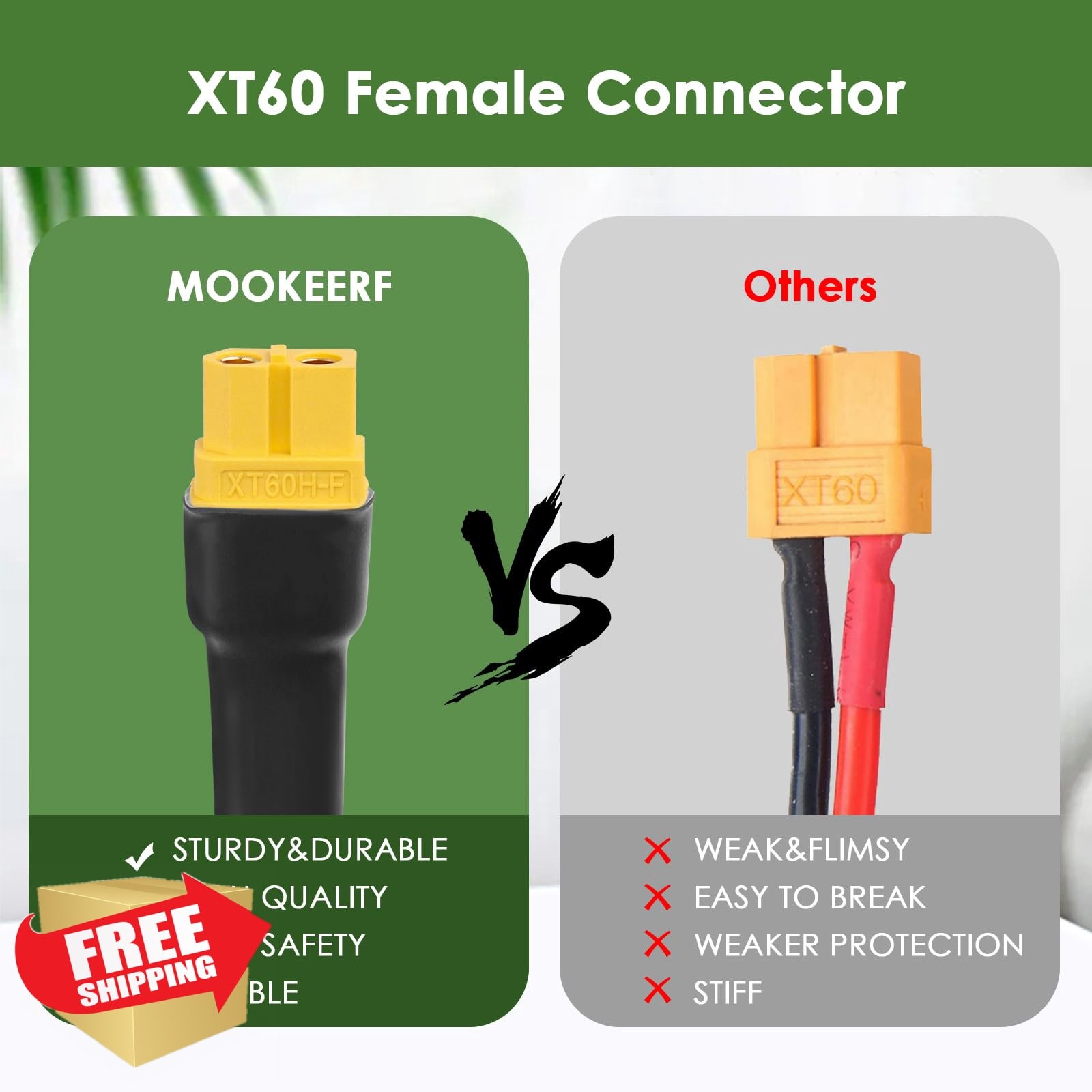 MOOKEERF Solar to XT60 Cable 35FT