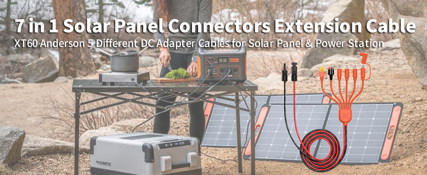 Tonton 7-in-1 Solar Panel Connector Kit for Power Stations and RVs
