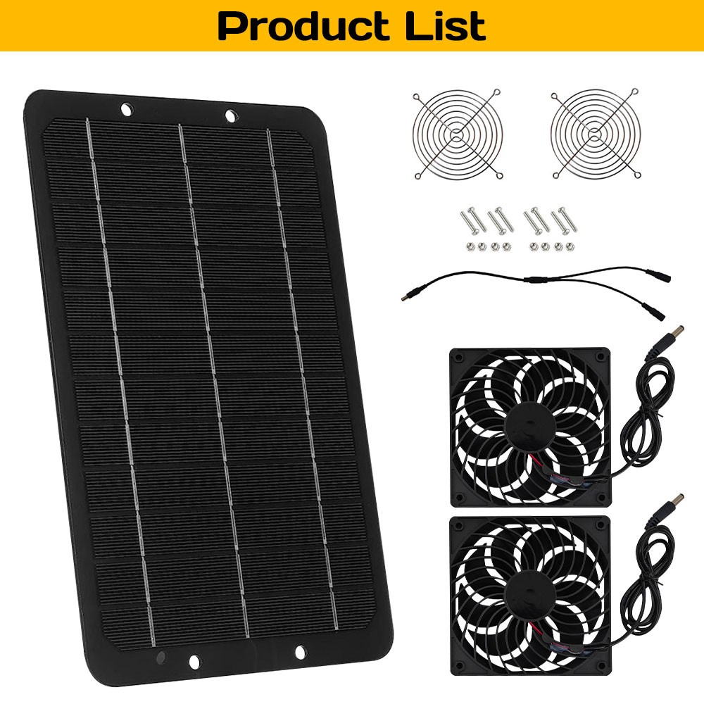 30W Solar Powered Fan for Shed,Chicken Coop,Greenhouse Waterproof Exhaust Fan us