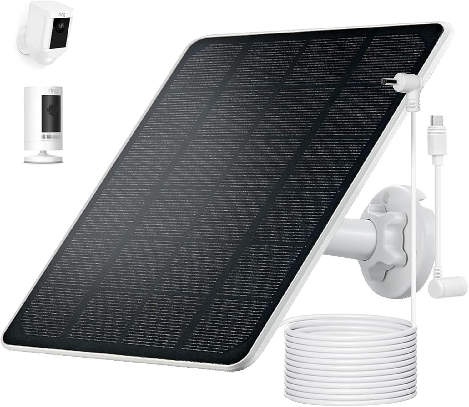 Ring Camera Solar Panel, Compatible with Ring Stick Up Cam Battery, Ring