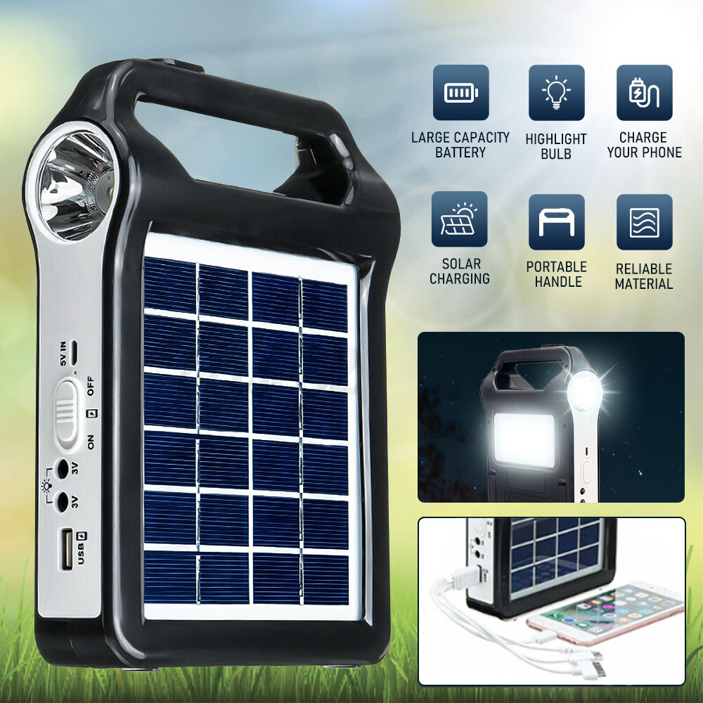 Portable Power Station Solar Generator Panel Power Bank Camping Emergency Outlet